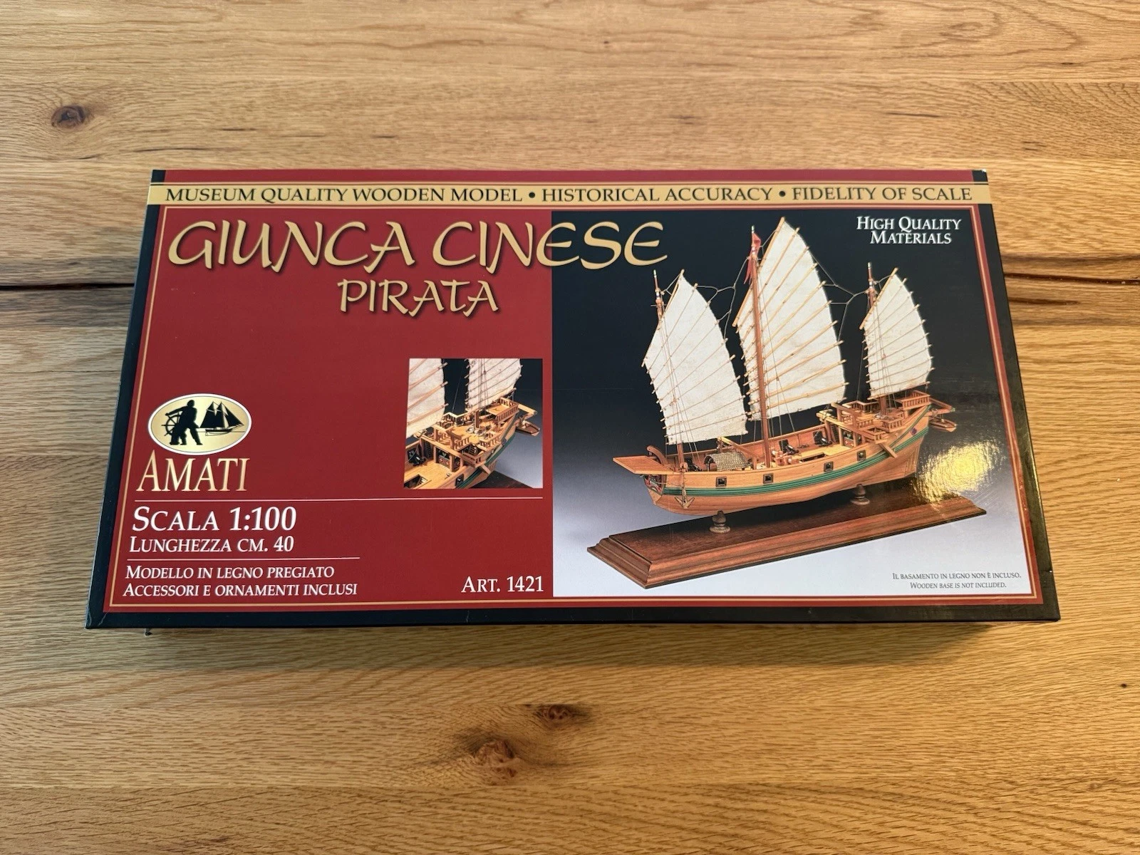 Amati 1421 1/100 Scale Chinese Pirate Junk Model Kit Giunca Cinese Pirata - New