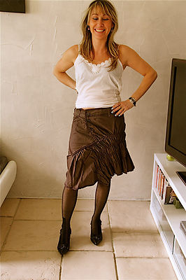 Jupe Marron Marithé Francois Girbaud Taille XXS-XS-M - Neuf Avec étiquettes, Coton/lin Asymétrique