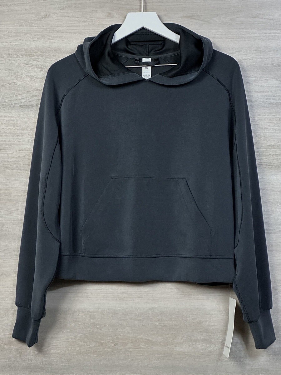 lululemonグレー フルジップパーカー Lululemon Race Your Pace 1/2 Zip - Marshmallow Stripe