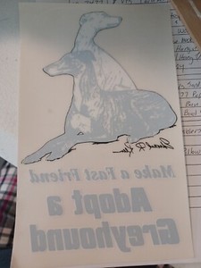 Adopt A Greyhound Transfer Decal