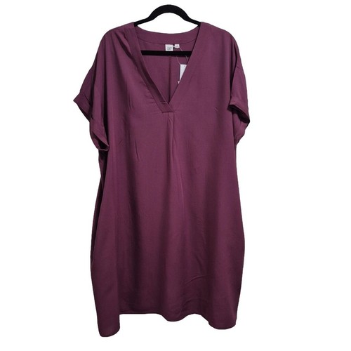 Damen Gap Kleid XXL Lila V-Ausschnitt Kurzarm - Bild 3 von 9