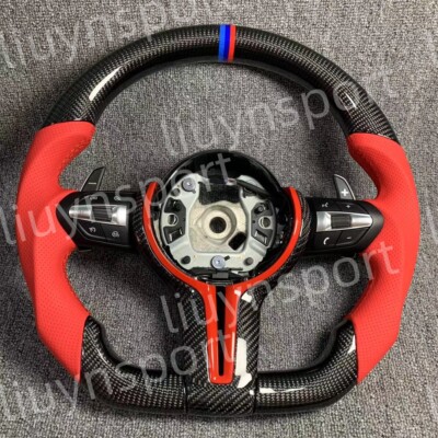 Carbon Fiber Red Steering Wheel for BMW M2 F22 M3 F80 M4 F82 M5 F90 F10 F32 F30