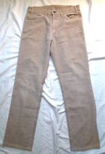 Vintage 80s 1987 Levi's 519-1523 Beige Tan Corduroy Pants 32x30 Made in USA