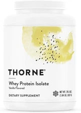 Thorne Whey Protein Isolate Vanilla Flavored Powder Dietary Supplement 29.5 oz