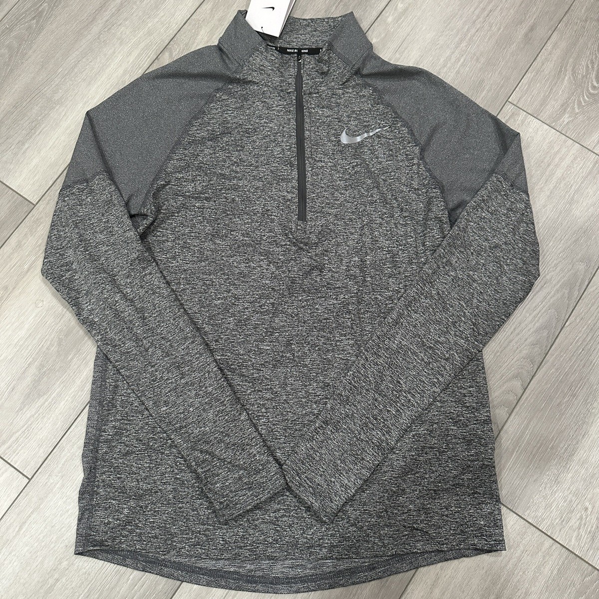 NEW Nike Dri-Fit Element CD8273-021 Gray 1/2 Zip Running NEW Nike Dri-Fit Element CD8273-021 Gray 1/2 Zip Running