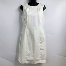 Tahari Women's Michela Sleeveless Cotton Round Neck Shift Dress Size 4 NWT