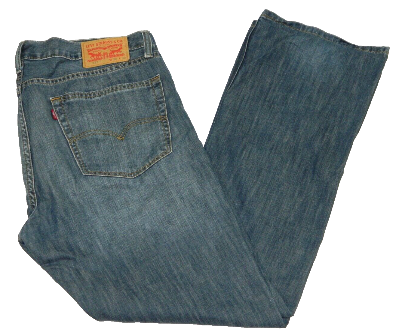 Men's 527 Levi's Jeans Boot Cut Premium Denim Blue Tag 36/32 measured Size 37x33