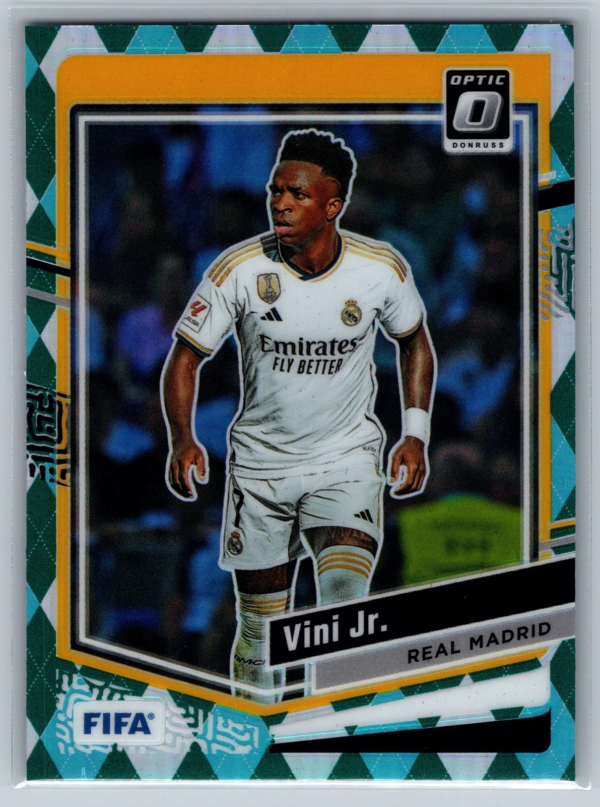 2023 Donruss Vini Jr. Optic Argyle #119 Real Madrid CF