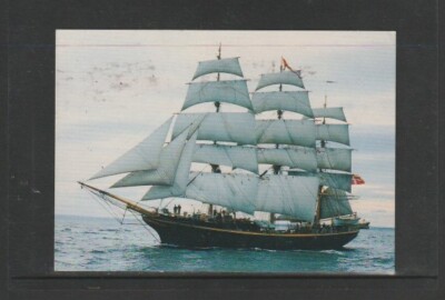 Postkarte - ''Georg Stage'' Dänisches Großschiff gesehen bei Cutty Sark Tall Ships Rennen