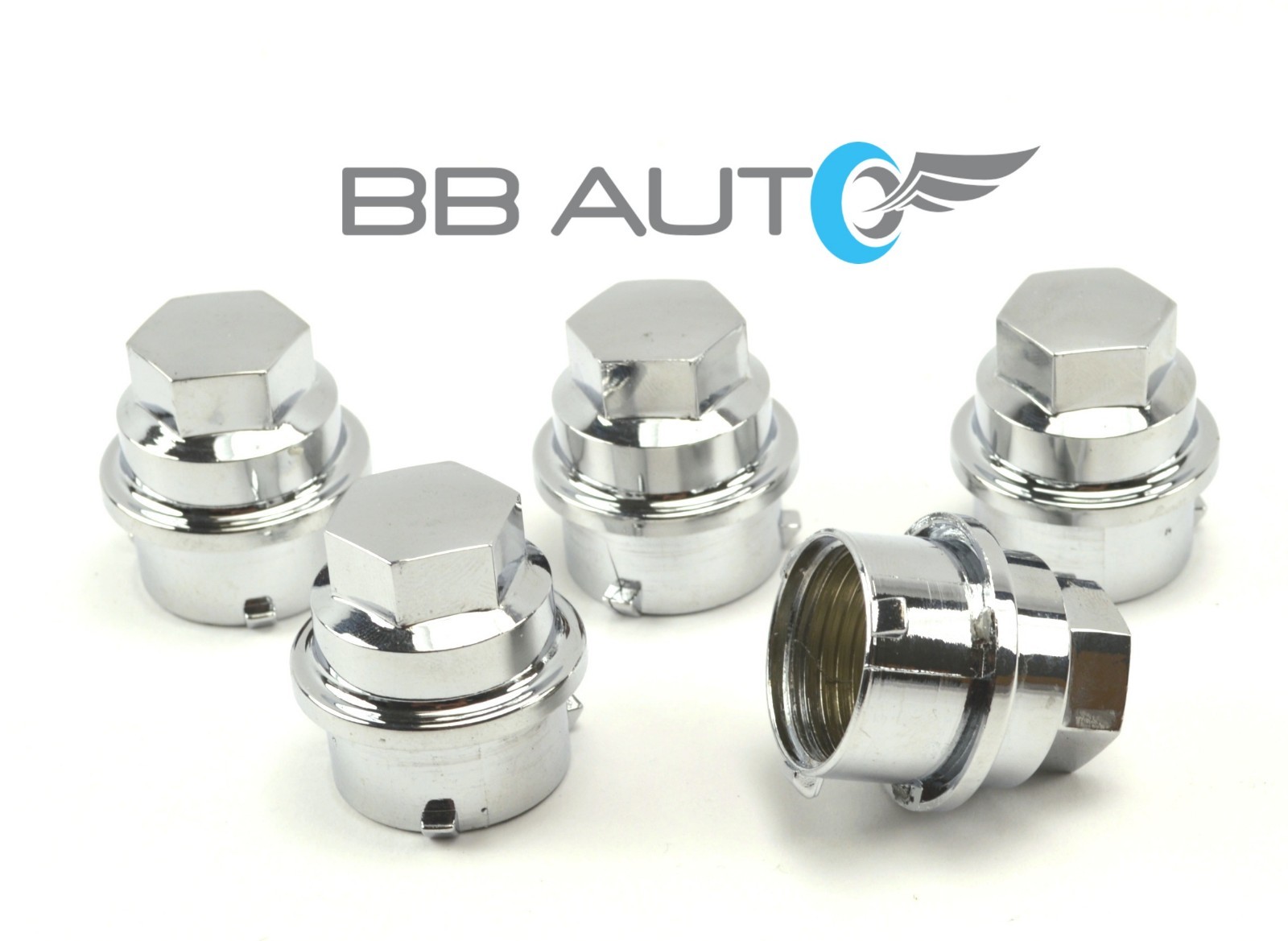 5 CHROME LUG NUT COVERS CAPS CHEVROLET CAMARO CORVETTE MONTE CARLO