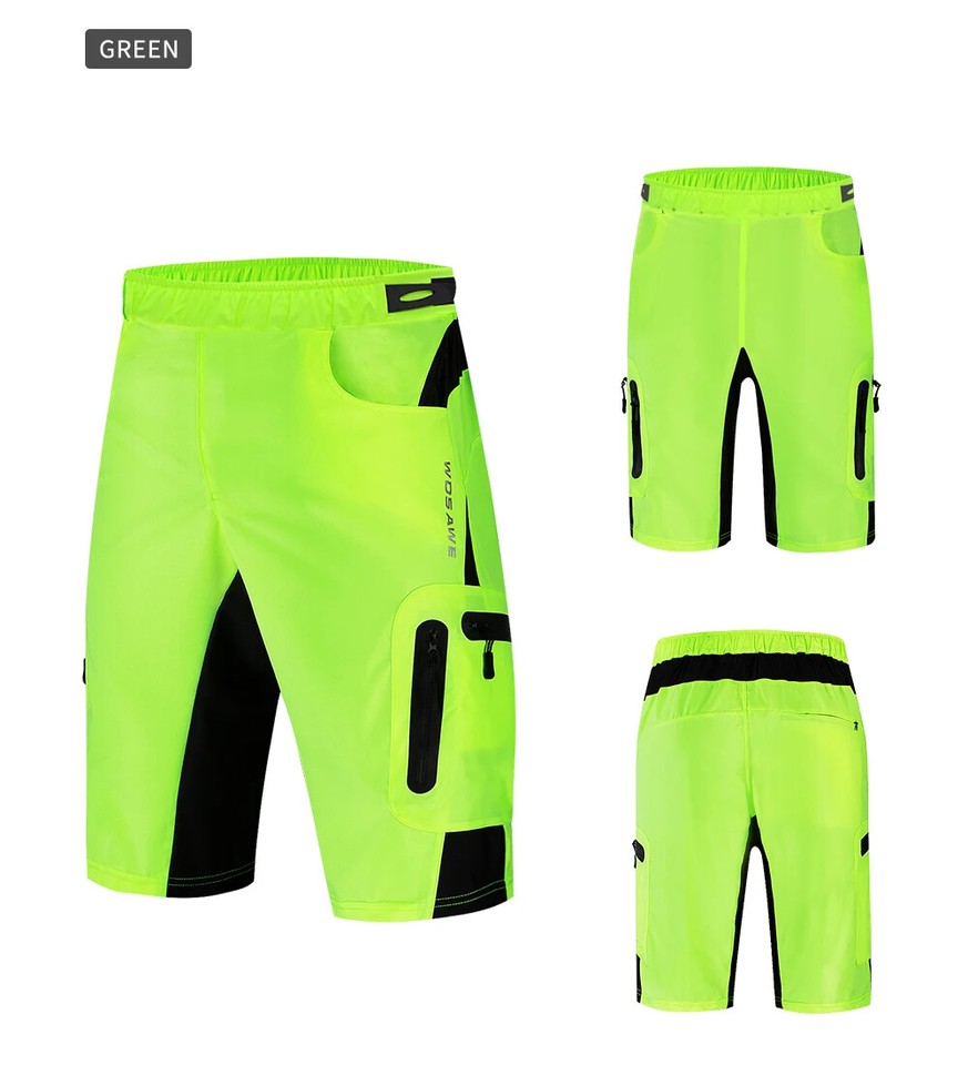 Men's Cycling Shorts Mountain Bike Shockproof Padded Shorts Loose