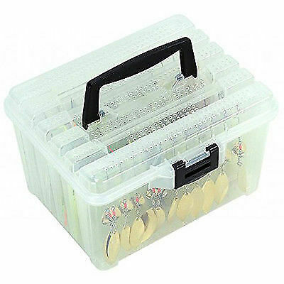 2 pack) Stowaway Large Clear Organizer Tackle Box, Large, Clear | eBay