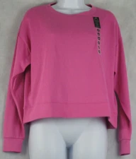 Jenni Women's Polyester Long-Sleeve Lounge Pajama Top, Pink Tease, XS