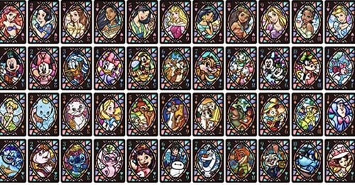 Disney characters stained glass playing cards direct from Japan - Picture 6 of 6