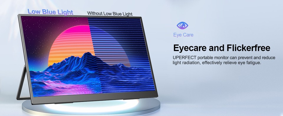UPERFECT 18.5" 120HZ Ultra Slim HDR Portable Monitor IPS 1920*1080 FHD ...