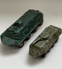 Vintage children's toy tank armored personnel carrier of the USSR, a set of 2...