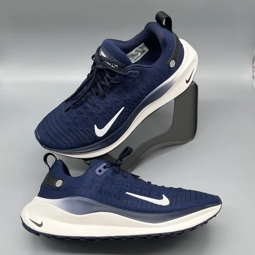 Sz 10 - Nike Reactx Infinity Run 4 Shoes College Navy/Platinum Tint DR2665 400