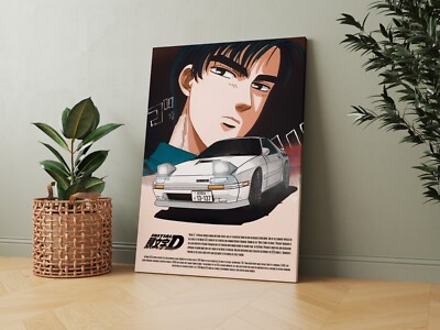 Initial D - 'Red Suns' Ryosuke Takahashi Mazda FC3S Canvas Framed
