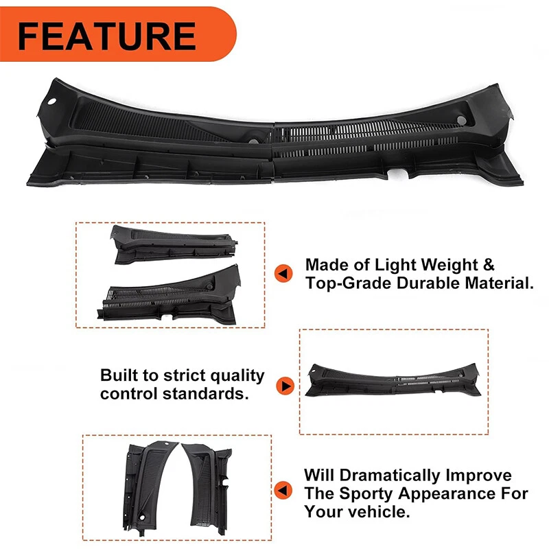 Windshield Wiper Cowl Panel Grille For 2011-2016 Super Duty Ford F-250 F350 F450 - Image 2 of 4