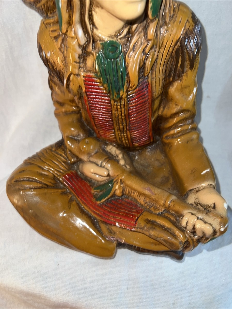 Vintage 13” Universal Statuary Native American Indian Chief Peace