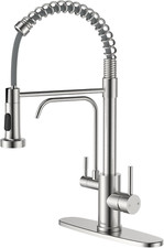 Kitchen Faucet with Drinking Water Faucet, 3 in 1 Pull down Faucet with Purfied