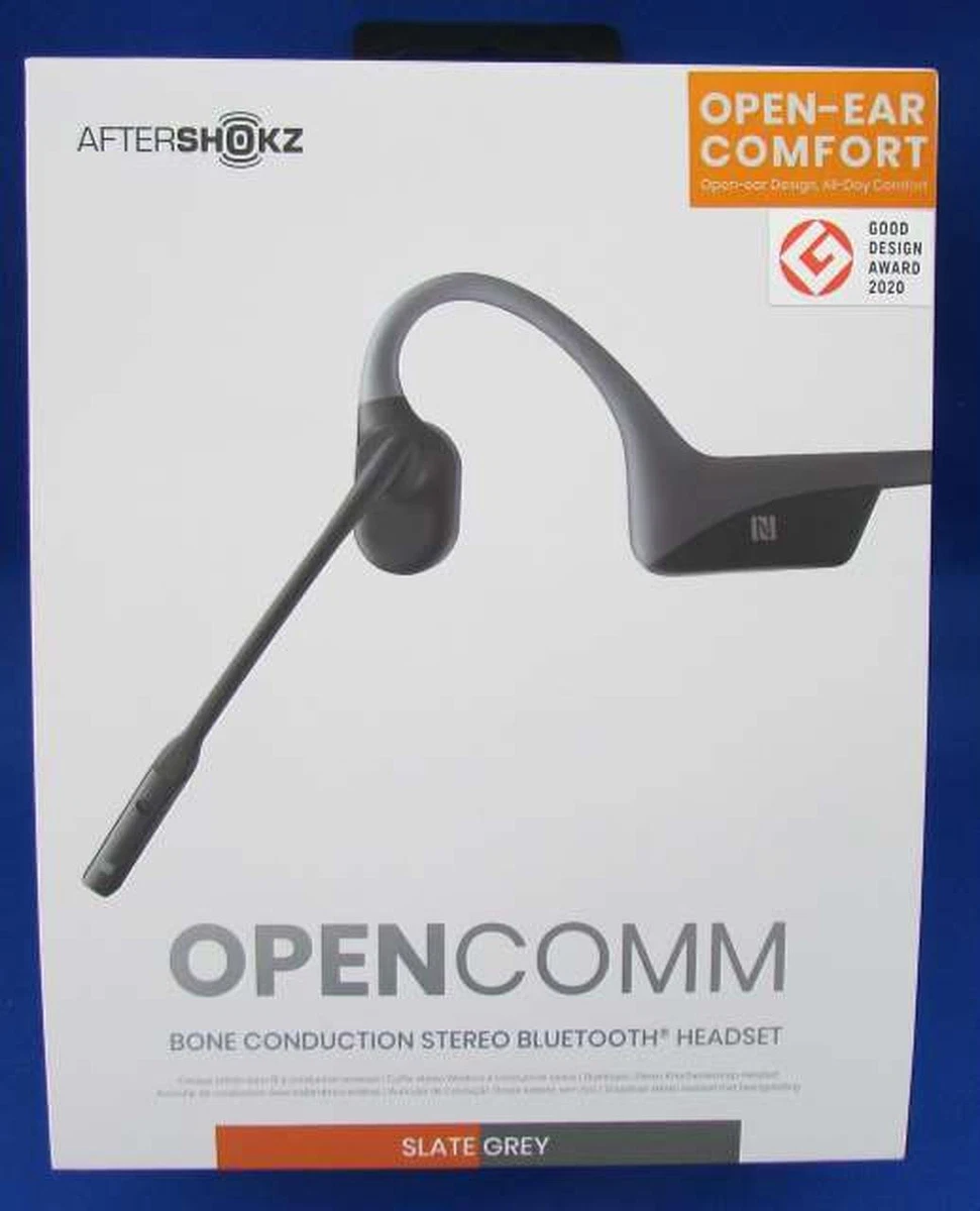 SHOKZ (AfterShokz OpenComm) - Bone Conduction Open-Ear Stereo