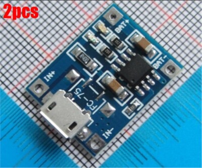 2Pcs TP4056 5V 1A Lithium Battery Charging Board Charger Module ho