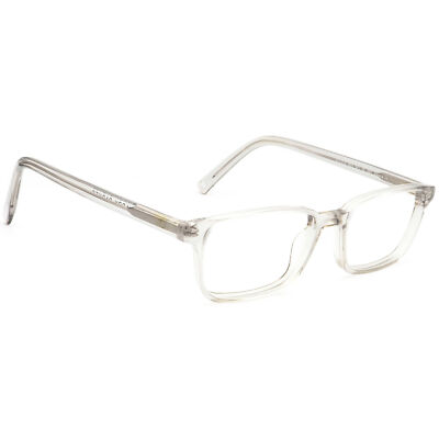 Warby Parker Eyeglasses Wilkie 165 Clear Rectangular Minimalist Frame 50-18-145 Warby Parker Eyeglasses Wilkie 165 Gray Clear Rectangular  main image 2