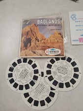 Vintage View-Master 3 Reel Badlands National Monument South Dakota Lowel Thomas