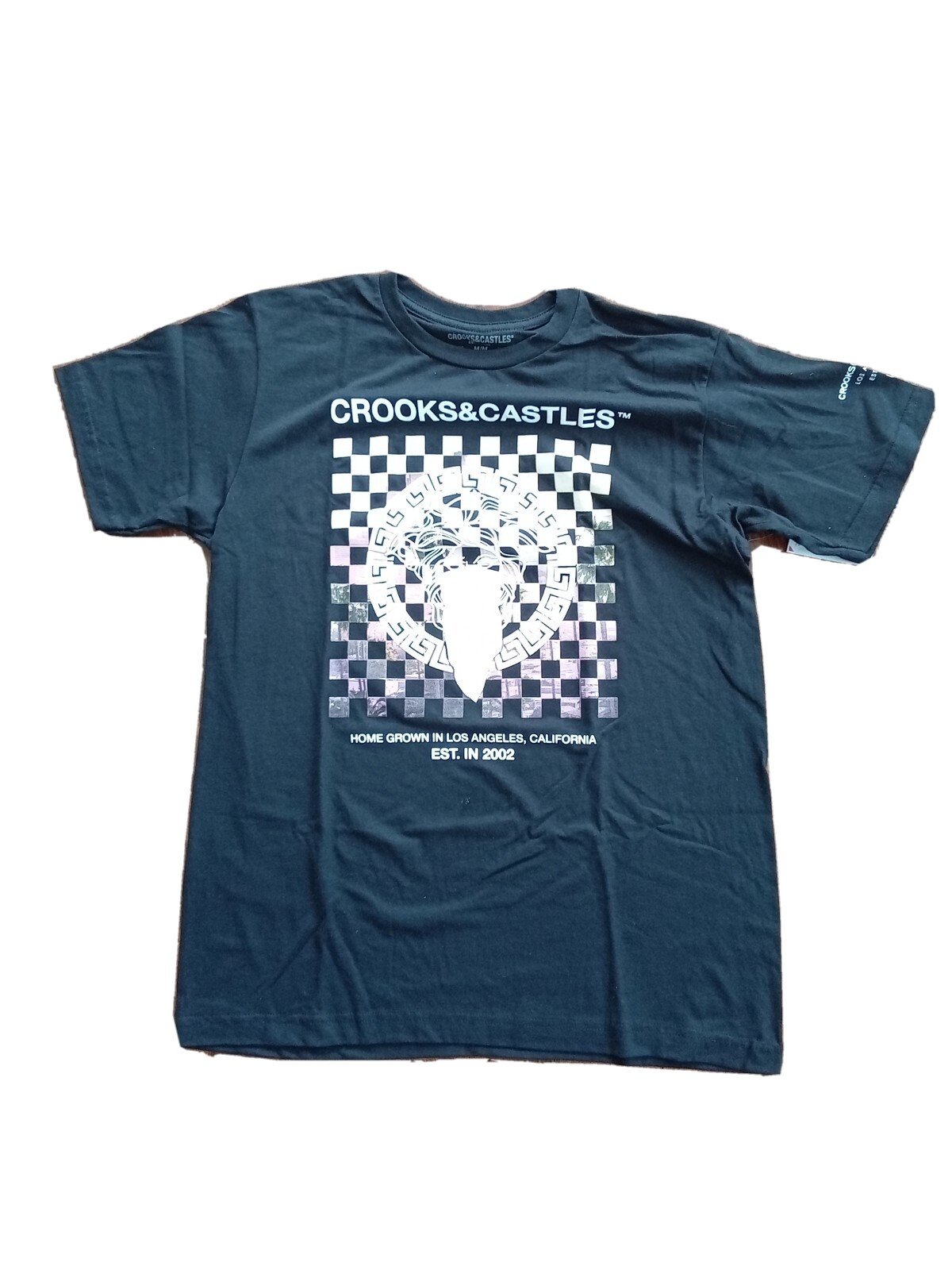 FILA T shirt grafica uomo Crooks & Castles Death Row taglia media nera