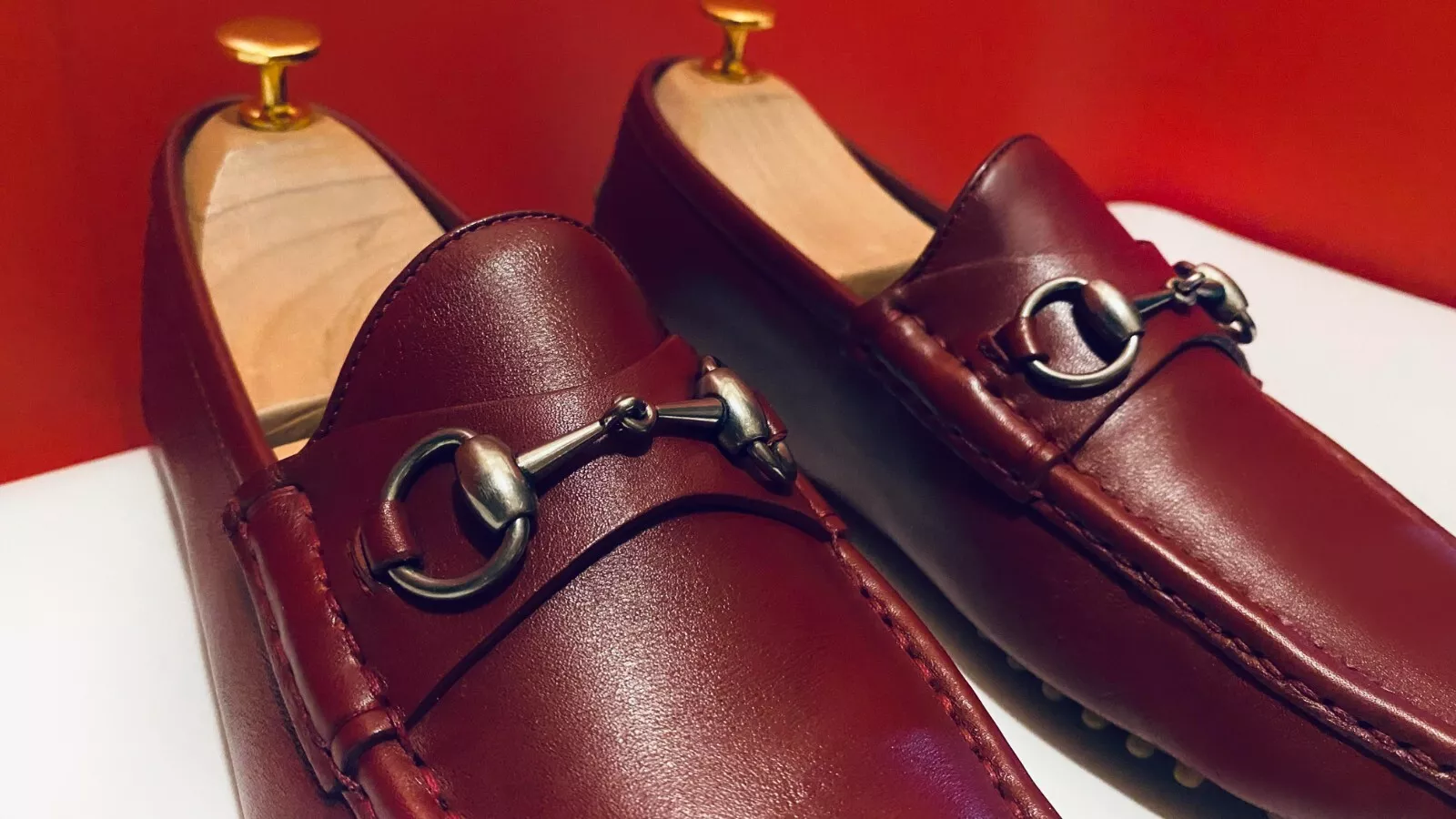 849, !! CHAUSSURES MOCASSINS GUCCI ICONIC HOMME ARGENT MARRON BITS MARRONS MARQUÉES TAILLE 6,5