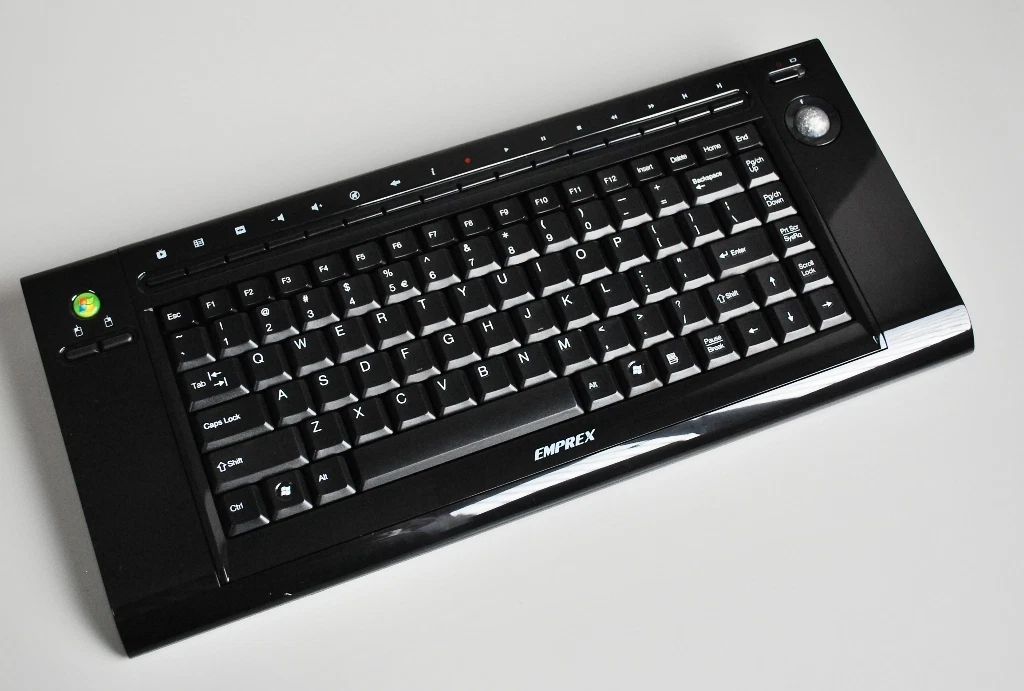 EMPREX Funktastatur Multimedia Keyboard -Integrierter Trackball.