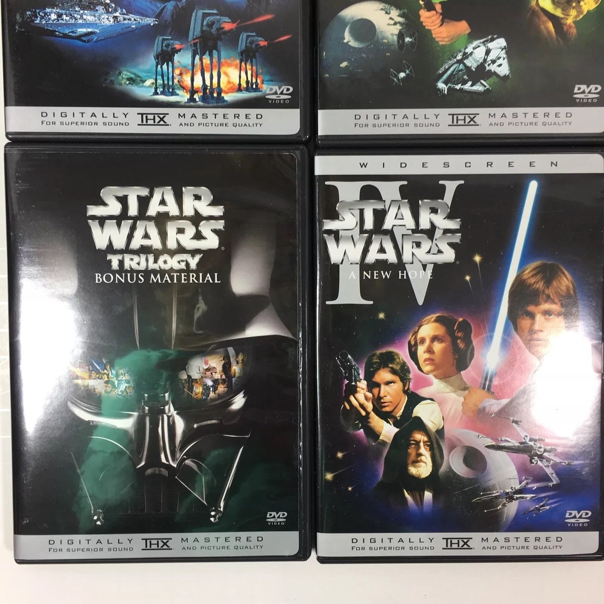 Star Wars Trilogy (DVD, 2004, 4-Disc Set, Widescreen) Box