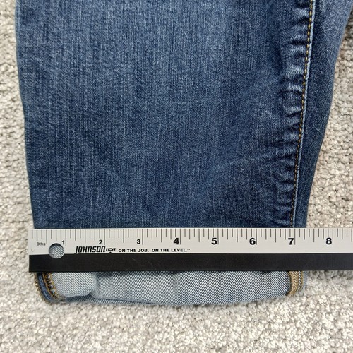 DKNY Jeans Womans size 10 Long Jean shorts 5 pockets Cuffed legs - Picture 11 of 12