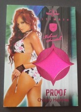 Benchwarmer 2009 Christy Hemme Ultimate Bikini Swatch RARE PROOF card, Pink Foil