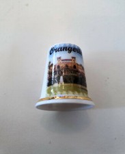 Porzellan Fingerhut mit Goldrand gemarkt Orangerie 27mm