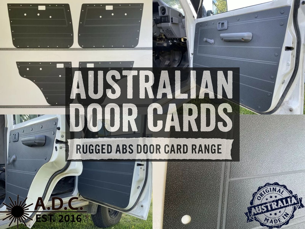Grey ABS Waterproof Door Cards Fits Toyota Landcruiser 76 Wagon 79