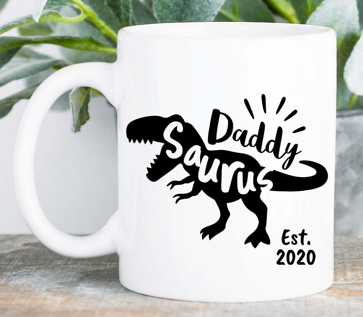 Personalised Daddy Mug Daddy Saurus Mug Dad Mug Father's Day Gift Dad Gift New