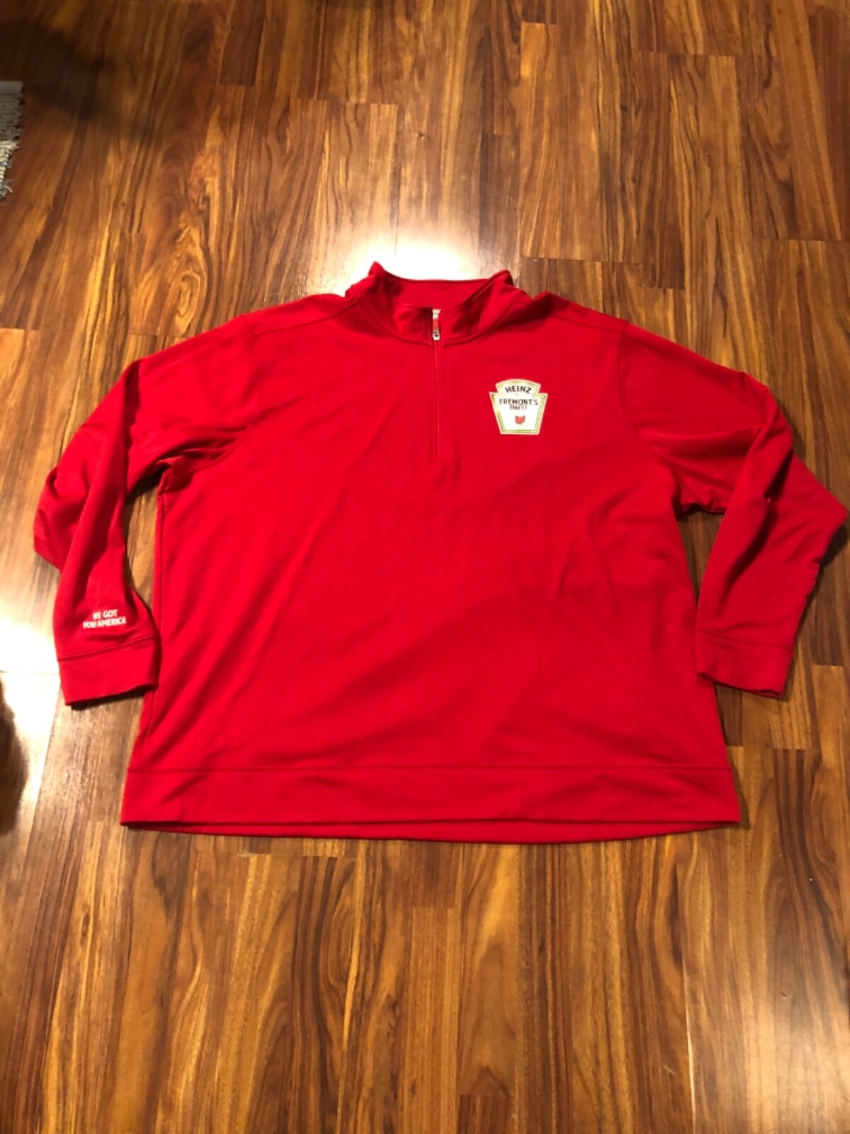 Heinz Employee Award Red Ketchup 1/4 Zip Jacket Big M… Gem