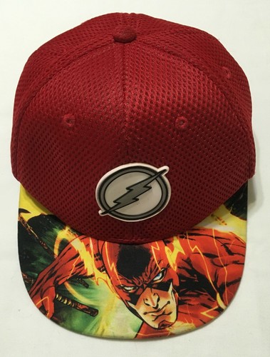 The Flash Justice League Boys Red Youth Size Adjustable Hat Cap DC Licensed VGC