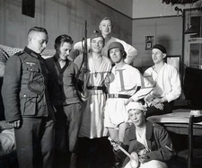 German Soldiers funny pose in barracks 8"x 10" World War II WW2 Photo 12p