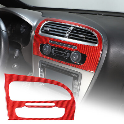 Red Carbon Fiber Center Console Air Vent Sticker Für Seat leon MK2 1P1 2008-12