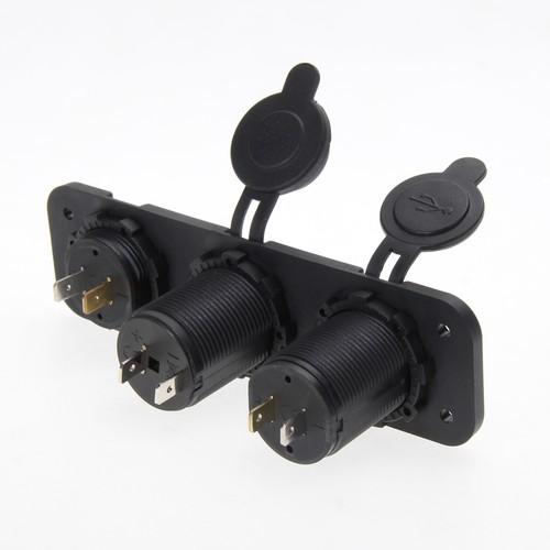 Car Dual Cigarette Lighter Socket 2 USB Adapter Charger Digital Voltmeter 12V UK - Picture 4 of 7