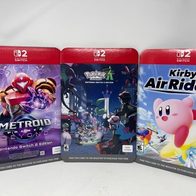 Pokemon ZA Metroid Prime 4 Kirby Air Nintendo Switch Costco Display Poster Card