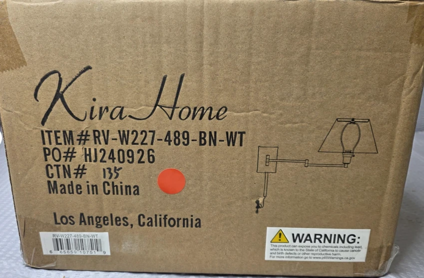 Kira Home Cambridge 13" Swing Arm Wall Lamp Brushed Nickel RV-W227-489-BN-WT - Image 4 of 4