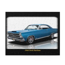 Iconic Blue 1966 Ford Fairlane Temp Puzzle 120 pcs  Vintage Muscle Car