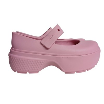 CROCS STOMP Mary Jane Sandal Clog Pink Tweed Womens Size 11 G2U