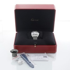 Cartier Santos de Cartier WHSA0015 4109 Skeleton Stainless Steel Watch Full Set