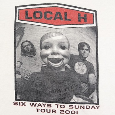 VINTAGE Local H Six Ways to Sunday Tour 2001 Scott Lucas T-Shirt RARE grunge