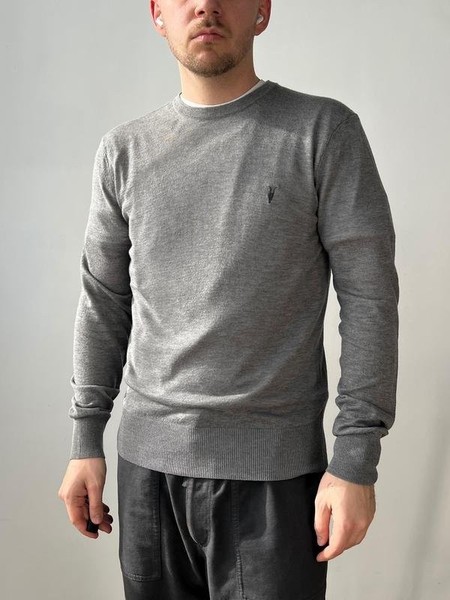 Men AllSaints Sweater Grey S #4UA5